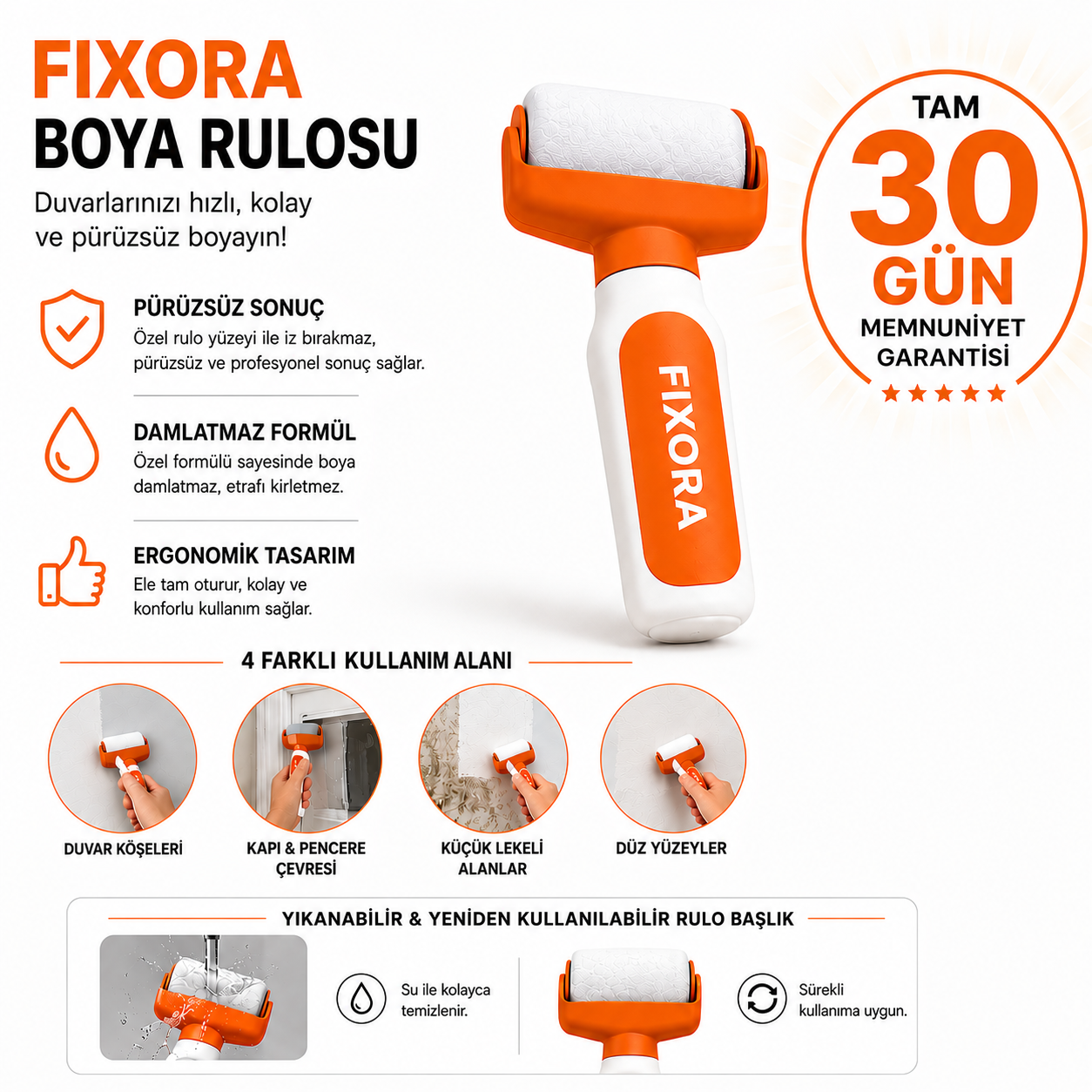 Fixora™ -  Duvar Rötuş Rulosu
